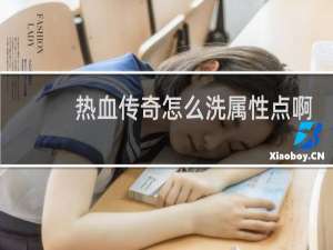 热血传奇怎么洗属性点啊