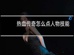 热血传奇怎么点人物技能