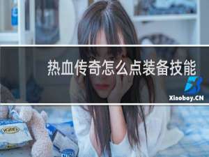 热血传奇怎么点装备技能