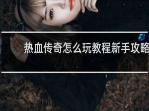 熱血傳奇怎么玩教程新手攻略