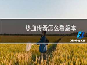 热血传奇怎么看版本