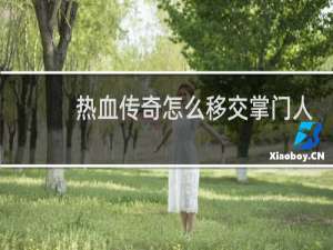 热血传奇怎么移交掌门人