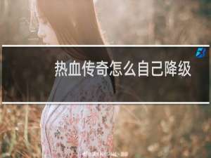 热血传奇怎么自己降级