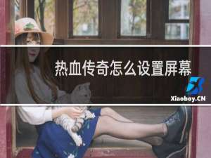 热血传奇怎么设置屏幕