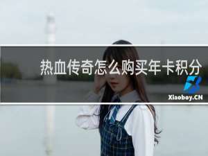 热血传奇怎么购买年卡积分