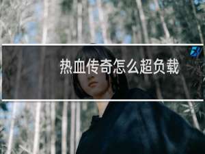 热血传奇怎么超负载