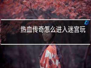 热血传奇怎么进入迷宫玩