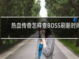 热血传奇怎样查BOSS刷新时间