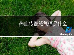 热血传奇怒气值是什么