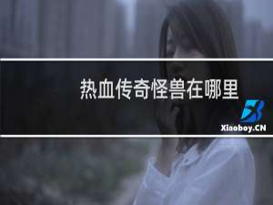 热血传奇怪兽在哪里