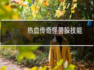 热血传奇怪兽躲技能