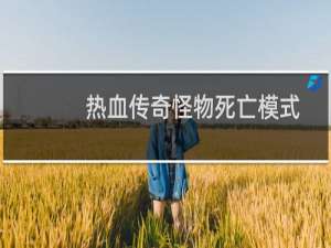 热血传奇怪物死亡模式