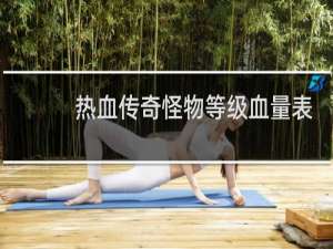 热血传奇怪物等级血量表