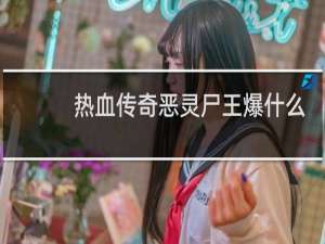 热血传奇恶灵尸王爆什么