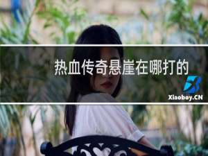 热血传奇悬崖在哪打的