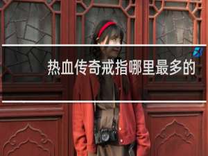 热血传奇戒指哪里最多的