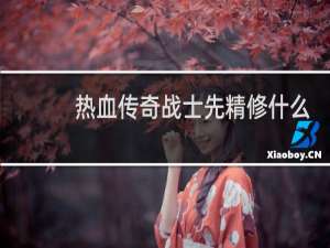 热血传奇战士先精修什么