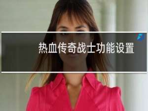 热血传奇战士功能设置