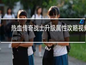 热血传奇战士升级属性攻略视频