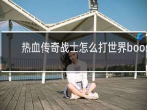 热血传奇战士怎么打世界boos
