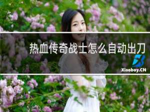 热血传奇战士怎么自动出刀