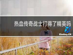 熱血傳奇戰(zhàn)士打得了精英嗎