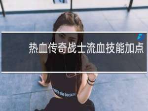热血传奇战士流血技能加点