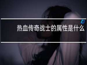 热血传奇战士的属性是什么