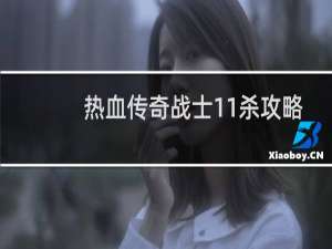 热血传奇战士11杀攻略