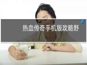热血传奇手机版攻略野