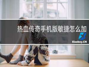 热血传奇手机版敏捷怎么加