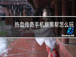 热血传奇手机版黑帮怎么玩