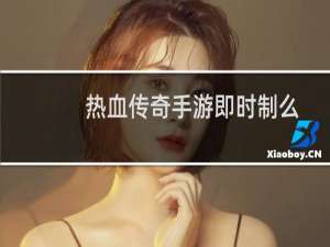 热血传奇手游即时制么