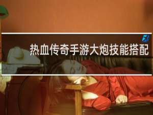 热血传奇手游大炮技能搭配