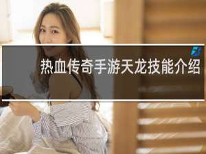 热血传奇手游天龙技能介绍