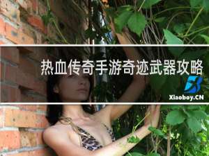 热血传奇手游奇迹武器攻略