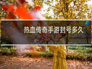 热血传奇手游封号多久