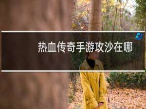 热血传奇手游攻沙在哪