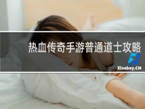 热血传奇手游普通道士攻略