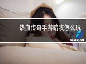 热血传奇手游暗牧怎么玩