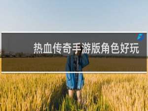 热血传奇手游版角色好玩