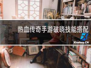 热血传奇手游破晓技能搭配