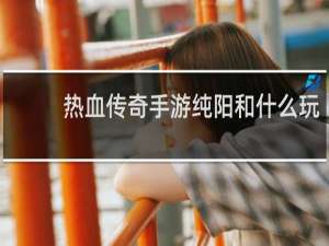 热血传奇手游纯阳和什么玩