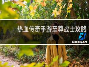热血传奇手游至尊战士攻略