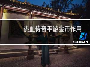 热血传奇手游金币作用