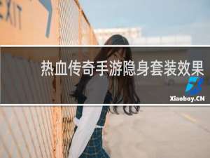 热血传奇手游隐身套装效果