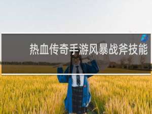 热血传奇手游风暴战斧技能