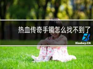 热血传奇手镯怎么找不到了