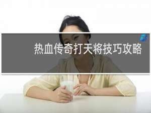热血传奇打天将技巧攻略