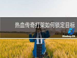 热血传奇打架如何锁定目标